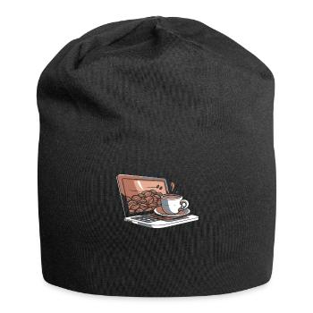 Développeur, Codeur, Programmeur, Café - Bonnet en jersey - noir - Devant