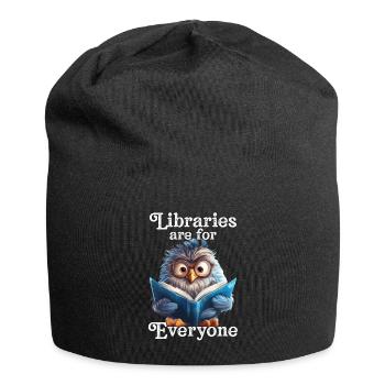 Bibliotheken Sind Für Alle Da Bibliothekar - Jersey-Beanie - Schwarz - Vorne
