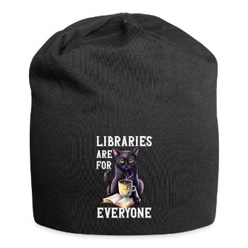Bibliotheken Sind Für Alle Da Bibliothekar - Jersey-Beanie - Schwarz - Vorne