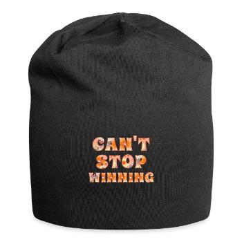 Ich kann nicht aufhören, Lottogewinner-Vibes zu gewinnen - Jersey-Beanie - Schwarz - Vorne