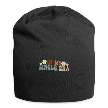 Dans mon ère de célibataire drôle de vie de célibataire - Bonnet en jersey - noir - Devant