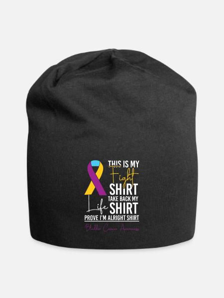 This Is My Fight Shirt: Bladder Cancer Awareness - Jersey Beanie - black