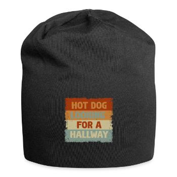 Hot Dog auf der Suche nach einem Flur - Jersey-Beanie - Schwarz - Vorne