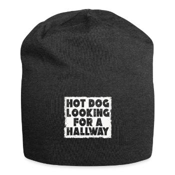 Hot Dog Looking For A Hallway - Jersey Beanie - charcoal grey - Front