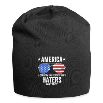 L’Amérique Un pays si grand Patriotique américain - Bonnet en jersey - noir - Devant