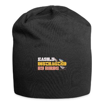 Easily Distracted By Birds Bird Lover - Jersey Beanie - black - Front