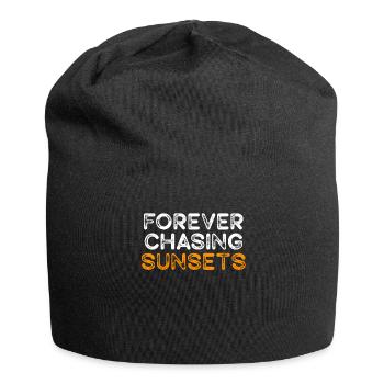 Forever Chasing Sunsets Retro Summer Vacation - Jersey Beanie - black - Front