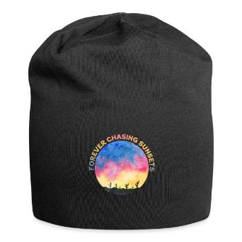 Forever Chasing Sunsets Vacances d’été rétro - Bonnet en jersey - noir - Devant