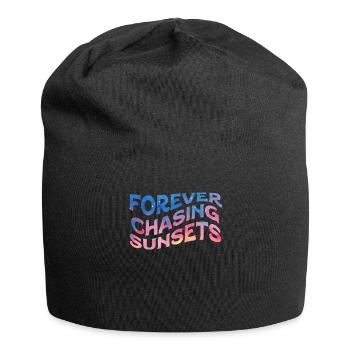 Forever Chasing Sunsets Retro Summer Vacation - Jersey Beanie - black - Front