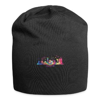 Austinites Aquarell Skyline Austin - Jersey-Beanie - Schwarz - Vorne