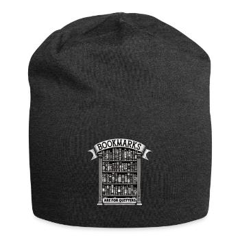 Lesezeichen Sind Etwas Für Aufgebende. - Jersey-Beanie - Anthrazit - Vorne
