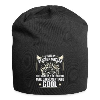 Carrément Plus Cool Vendéen Motard Cadeau Moto - Bonnet en jersey - noir - Devant