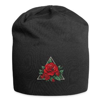 Red Rose Goth - Jersey Beanie - black - Front
