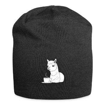 Alpaca Coffee - Jersey Beanie - charcoal grey - Front