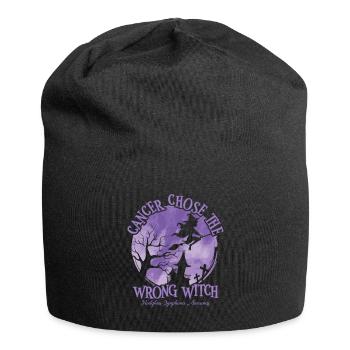 Le cancer a choisi le lymphome de Hodgkin - Bonnet en jersey - noir - Devant