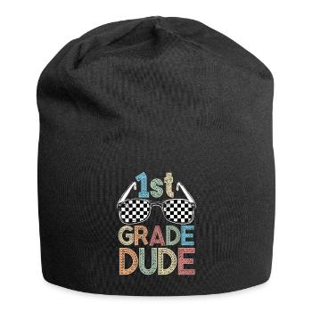 Kindergarten Teacher Funny Student 1st Graduation - Jersey Beanie - black - Front