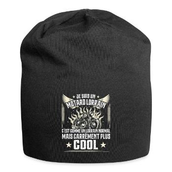 Carrément Plus Cool Motard Lorrain Cadeau Moto - Bonnet en jersey - noir - Devant