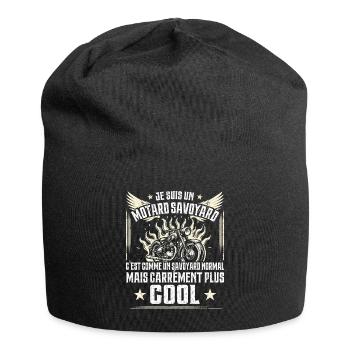 Carrément Plus Cool Motard Savoyard Cadeau Moto - Bonnet en jersey - noir - Devant