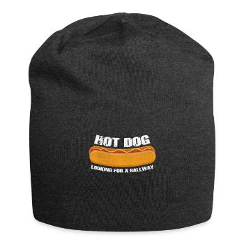 Hot Dog Looking For A Hallway - Jersey Beanie - charcoal grey - Front