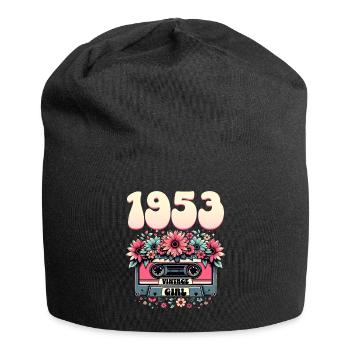 Kassette Jahr 1953 Geburtstag Frau 70 Jahre - Jersey-Beanie - Schwarz - Vorne