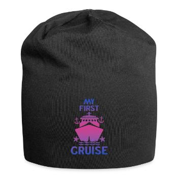 My First Cruise Family Vacation - Fun and Exciting - Jersey Beanie - black - Front