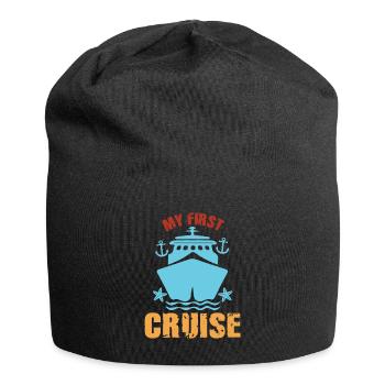 My First Cruise Family Vacation - Fun and Exciting - Jersey Beanie - black - Front