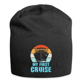 My First Cruise Family Vacation - Fun and Exciting - Jersey Beanie - black - Front