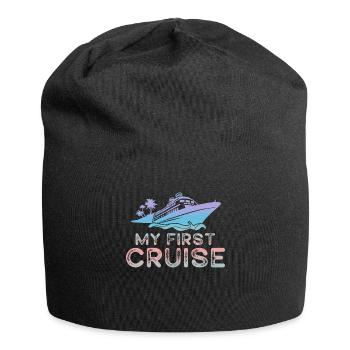 My First Cruise Family Vacation - Fun and Exciting - Jersey Beanie - black - Front