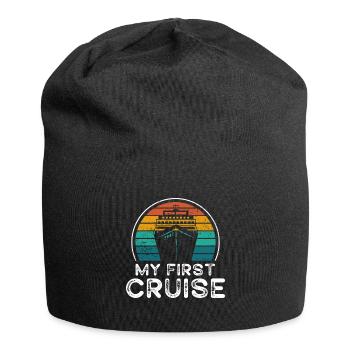 My First Cruise Family Vacation - Fun and Exciting - Jersey Beanie - black - Front