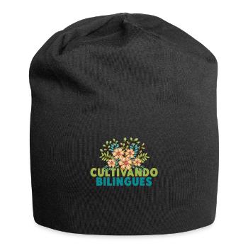 Cultivando Bilingües Spanish Teacher Apparel - Jersey Beanie - black - Front
