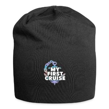 My First Cruise Family Vacation - Fun and Exciting - Jersey Beanie - black - Front
