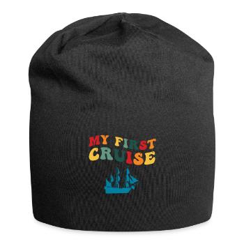 My First Cruise Family Vacation - Fun and Exciting - Jersey Beanie - black - Front