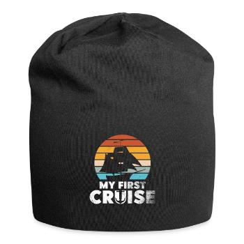 My First Cruise Family Vacation - Fun and Exciting - Jersey Beanie - black - Front