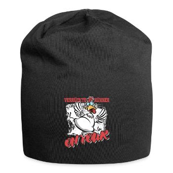 verrückte Hühner on Tour - JGA, Party, Spaß - Jersey-Beanie - Schwarz - Vorne