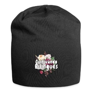 Cultivando Bilingües Vêtements de professeur d’espagnol - Bonnet en jersey - noir - Devant