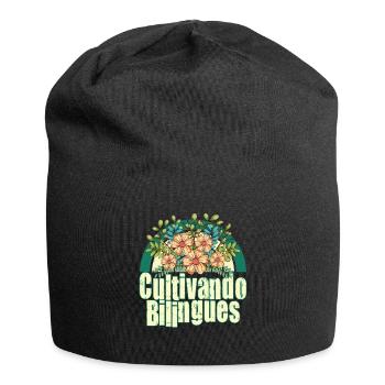 Cultivando Bilingües Spanish Teacher Apparel - Jersey Beanie - black - Front