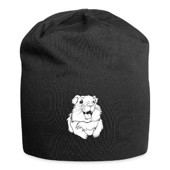 Guinea Pig Guinea Pig Smiling - Jersey Beanie - black - Front