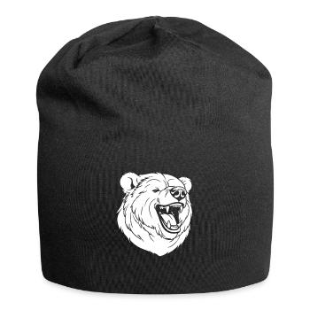 Bear Brown Bear Smiling - Jersey Beanie - black - Front
