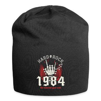Rock Jahr 1984 Partymusiker 40 Jahre Geburtstag - Jersey-Beanie - Schwarz - Vorne
