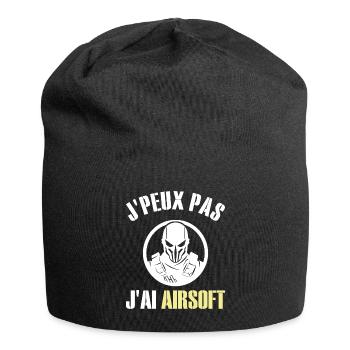 Je Peux Pas J'Ai Airsoft Humour Airsofteur - Bonnet en jersey - noir - Devant