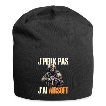 Je Peux Pas J'Ai Airsoft Humour Airsofteur - Bonnet en jersey - noir - Devant