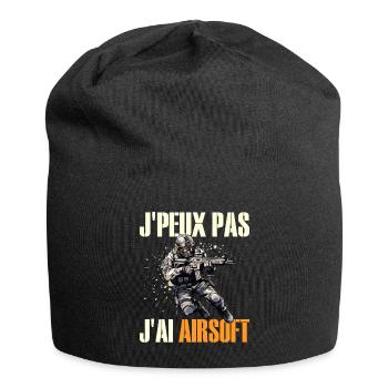 Je Peux Pas J'Ai Airsoft Humour Airsofteur - Bonnet en jersey - noir - Devant