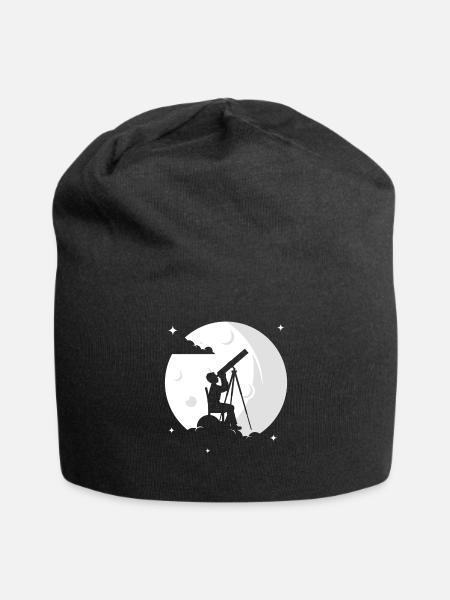 Weltraumfotografie Sternenbeobachtung Teleskop Astronomie - Jersey-Beanie - Schwarz
