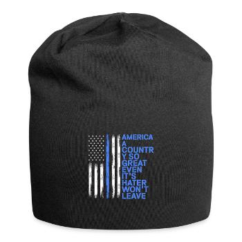 L’Amérique Un pays si grand Patriotique américain - Bonnet en jersey - noir - Devant