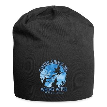 Cancer Sorcière Bleu Clair Cancer de la prostate - Bonnet en jersey - noir - Devant