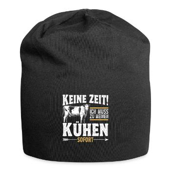 Landwirt Milchbauer Kuhbauer lustiger Spruch - Jersey-Beanie - Schwarz - Vorne