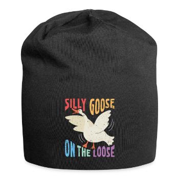 The stupid goose on the loose - Jersey Beanie - black - Front