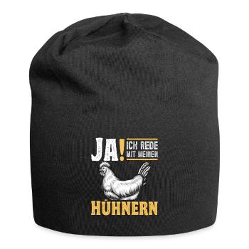 Hühnerbauer Huhn Hühner Gott - Jersey-Beanie - Schwarz - Vorne