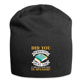 Spanischlehrerin Maestra Bilinguale Lehrerin - Jersey-Beanie - Schwarz - Vorne