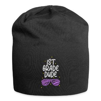 Kindergarten Teacher Funny Student 1st Graduation - Jersey Beanie - black - Front